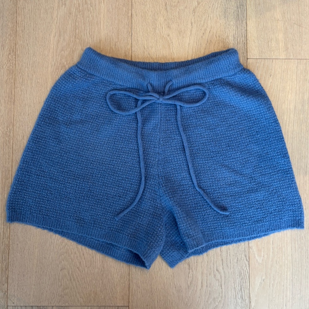 Anthropologie Saturday Sunday Blue Knit Lounge Shorts